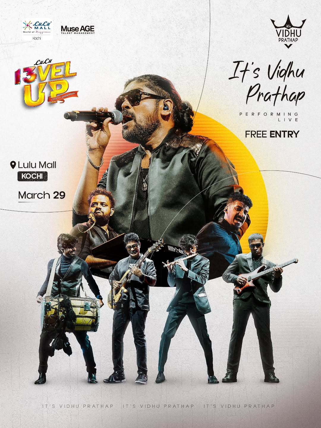 It's Vidhu Prathap Performing Live | LuLu Mall Kochi - 13VEL UP