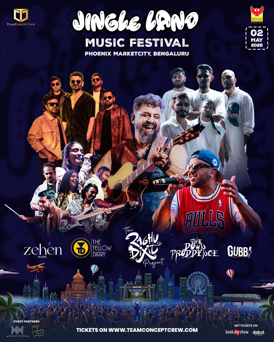 Jingle Land Music Festival 2026 | Bangalore Ft. Raghu Dixit, The Yellow Diary, The Down Troddence, Gubbi, Zehen