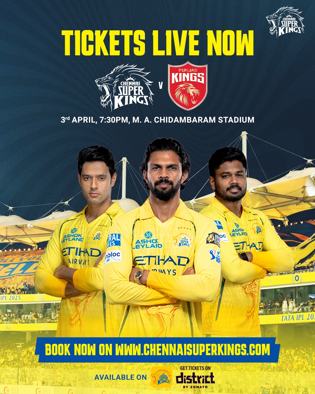 Chennai Super Kings vs Punjab Kings | TATA IPL 2026: Match 07