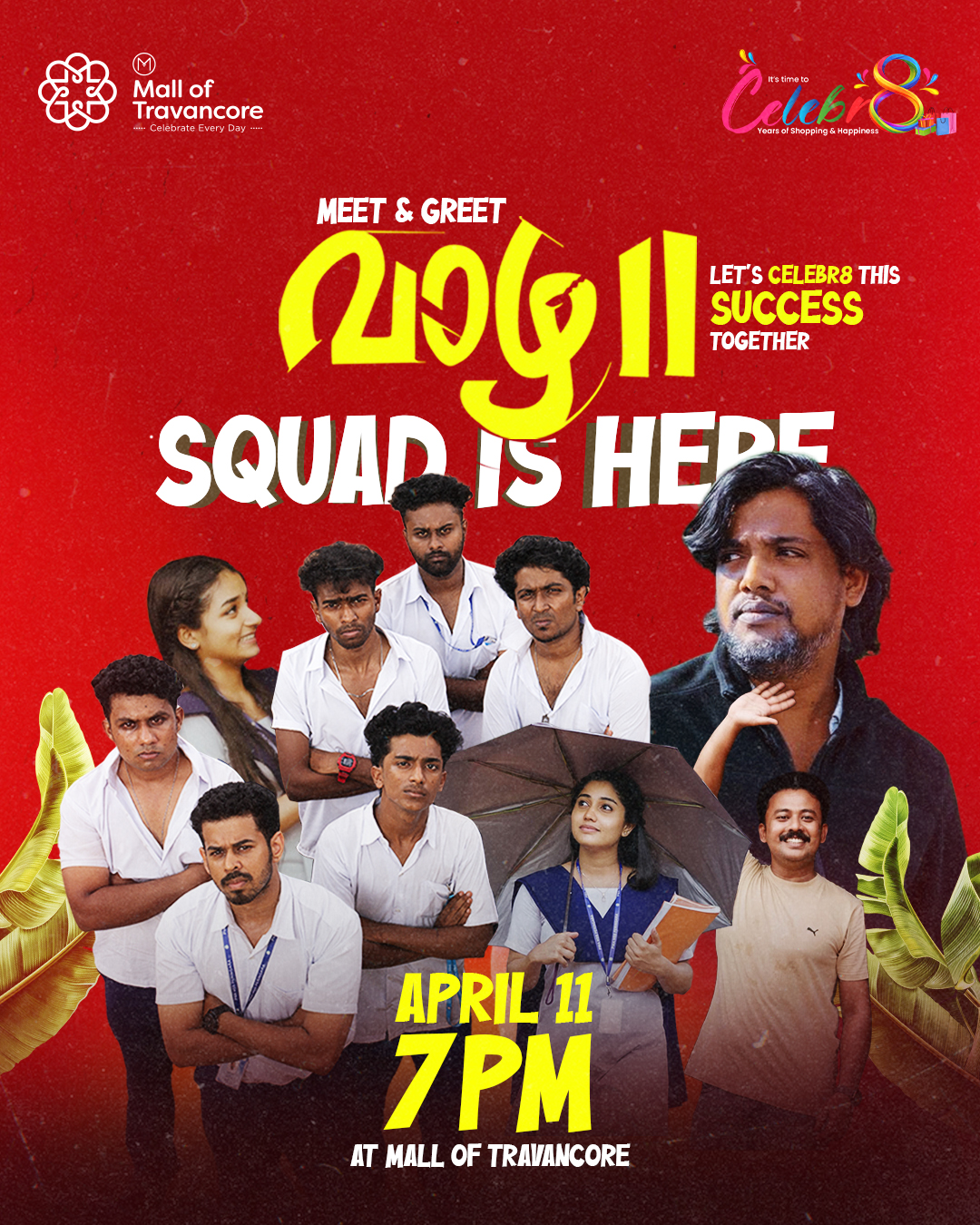 Meet & Greet – Team Vazha 2 | Success Celebration | Mall of Travancore, Trivandrum