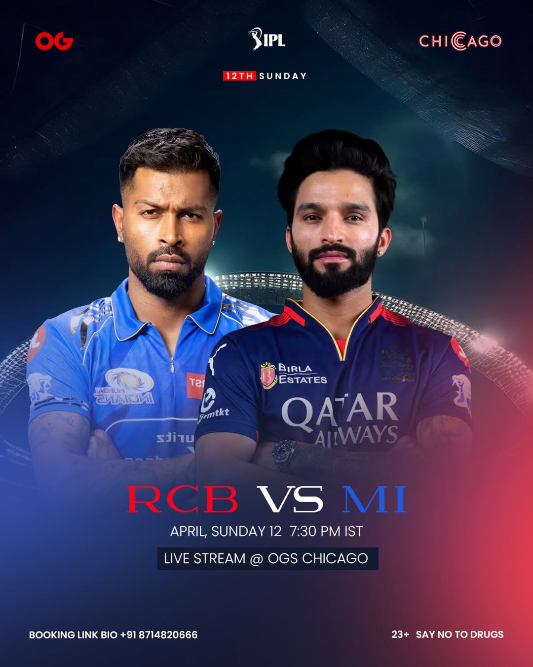 RCB vs MI Live Screening | IPL Match Night