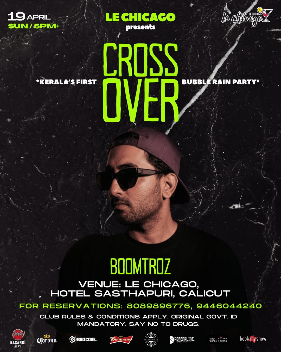 CROSS OVER – Bubble Rain Party ft. Boomtroz | Le Chicago, Calicut