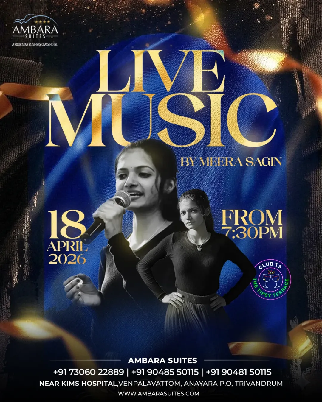 Live Music Night by Meera Sagin | Ambara Suites, Trivandrum