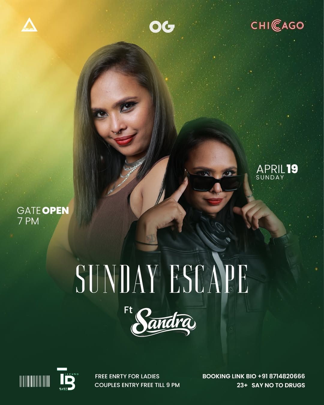 Sunday Escape ft. DJ Sandra | OG’s Chicago, Kochi
