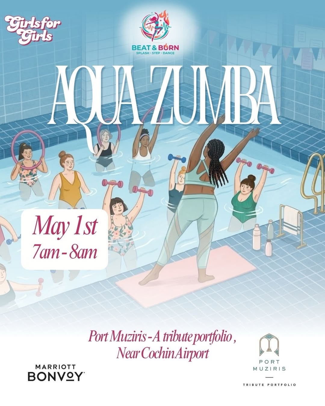 Aqua Zumba – Pool Fitness Session | Port Muziris – A Tribute Portfolio Hotel, near Cochin Airport