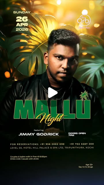 Mallu Night ft. Jimmy Godrick | The Orb Resto Bar, Tripunithura, Kochi