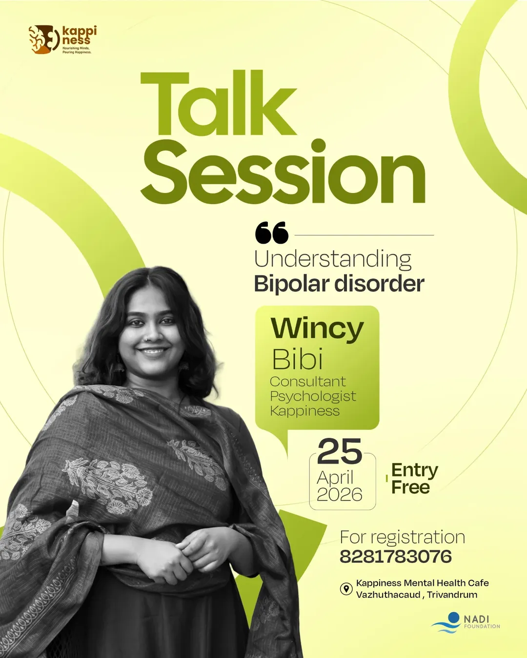 Talk Session: Understanding Bipolar Disorder By Consultant Psychologist Wincy Bibi | Kappiness Mental Health Cafe, Vazhuthacaud, Trivandrum