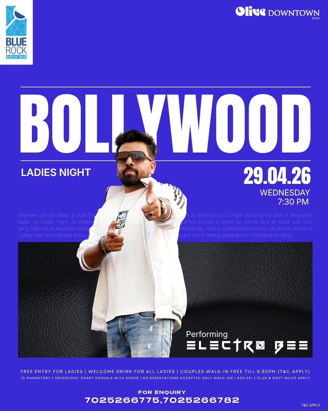 Bollywood Ladies Night at Blue Rock, Kochi | DJ Electro Bee Live | Midweek Party