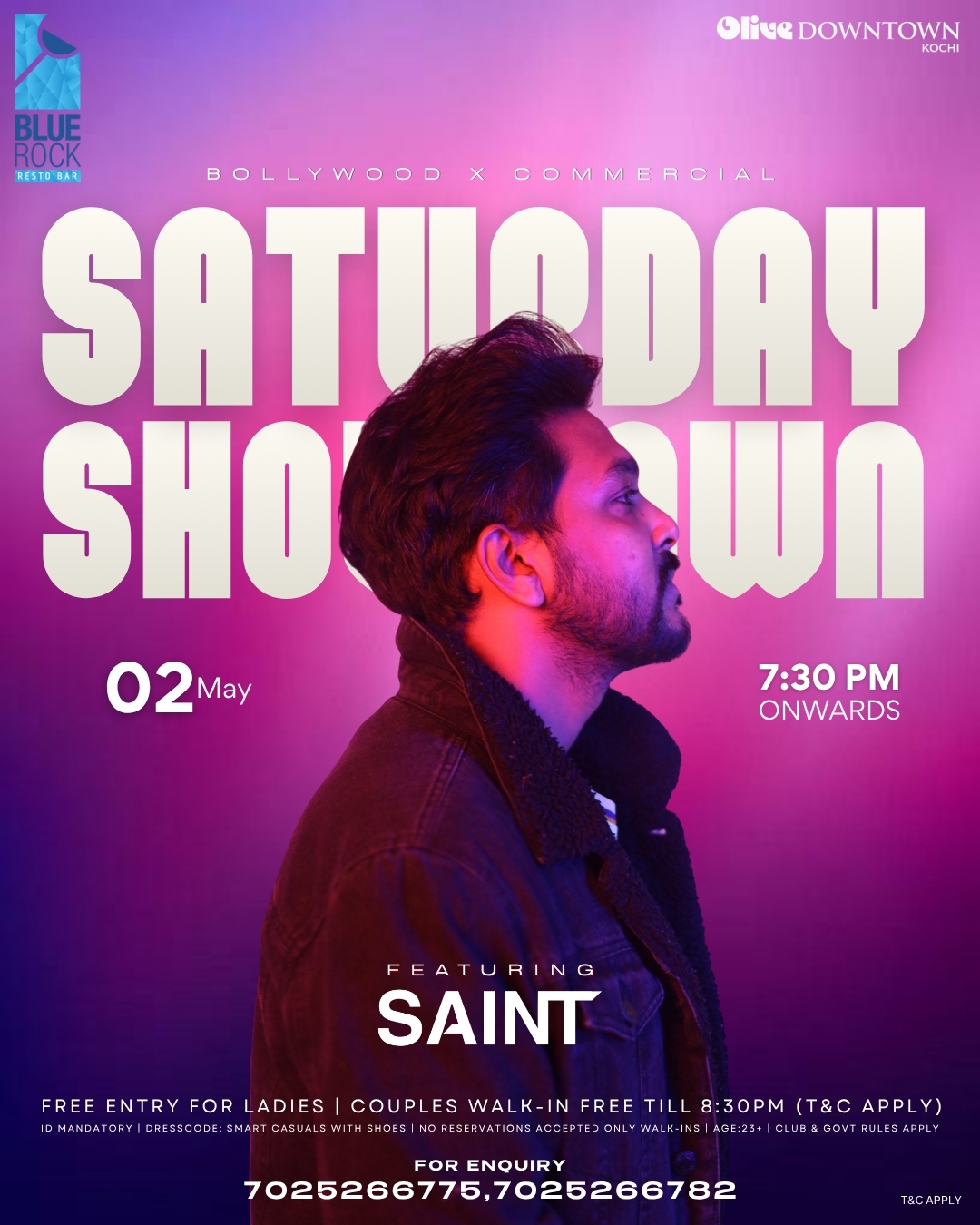 Saturday Showdown ft. DJ SAINT | Blue Rock Resto Bar, Olive Downtown, Kochi