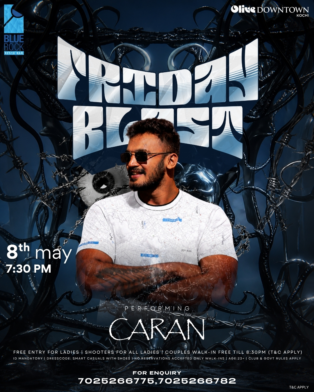 FREAKY FRIDAY Blast Ft. Caran | Blue Rock Resto Bar, Olive Downtown Kochi