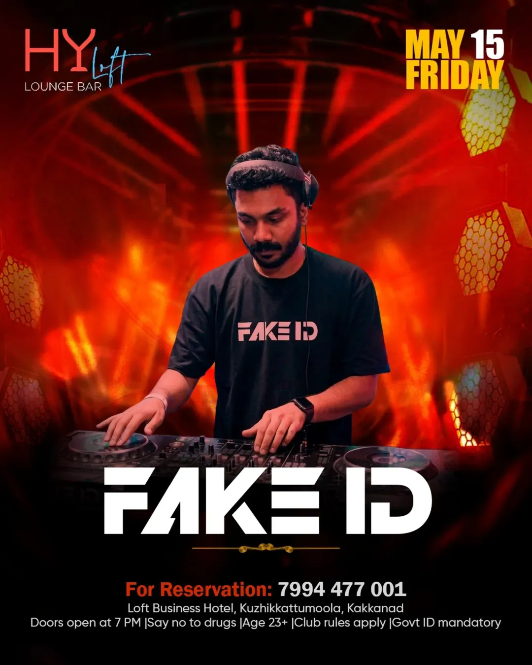 FAKE ID DJ Night | HY Loft Lounge Bar, Kakkanad