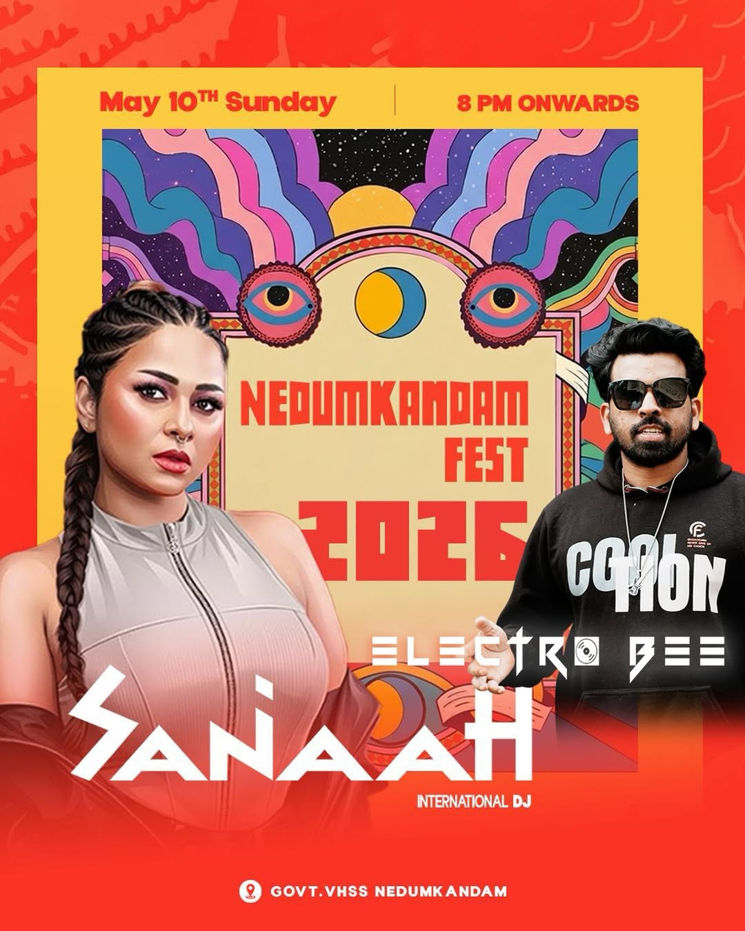 Nedumkandam Fest 2026 DJ Night Ft. DJ Sanaah, Electro Bee | GVHSS Nedumkandam, Nedumkandam, Idukki
