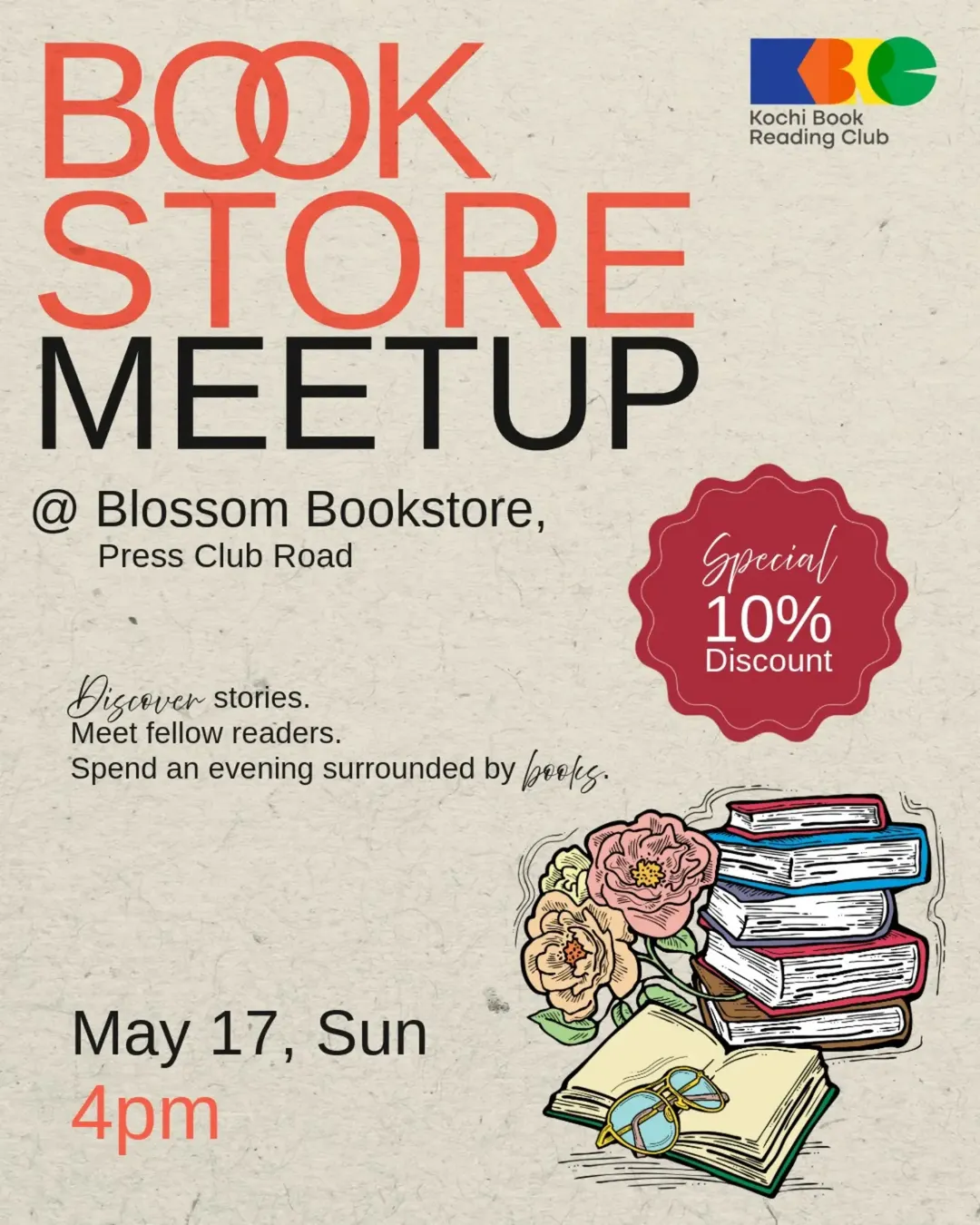 Bookstore Meetup – Kochi Book Reading Club | Blossom Book Fair, Press Club, Ernakulam