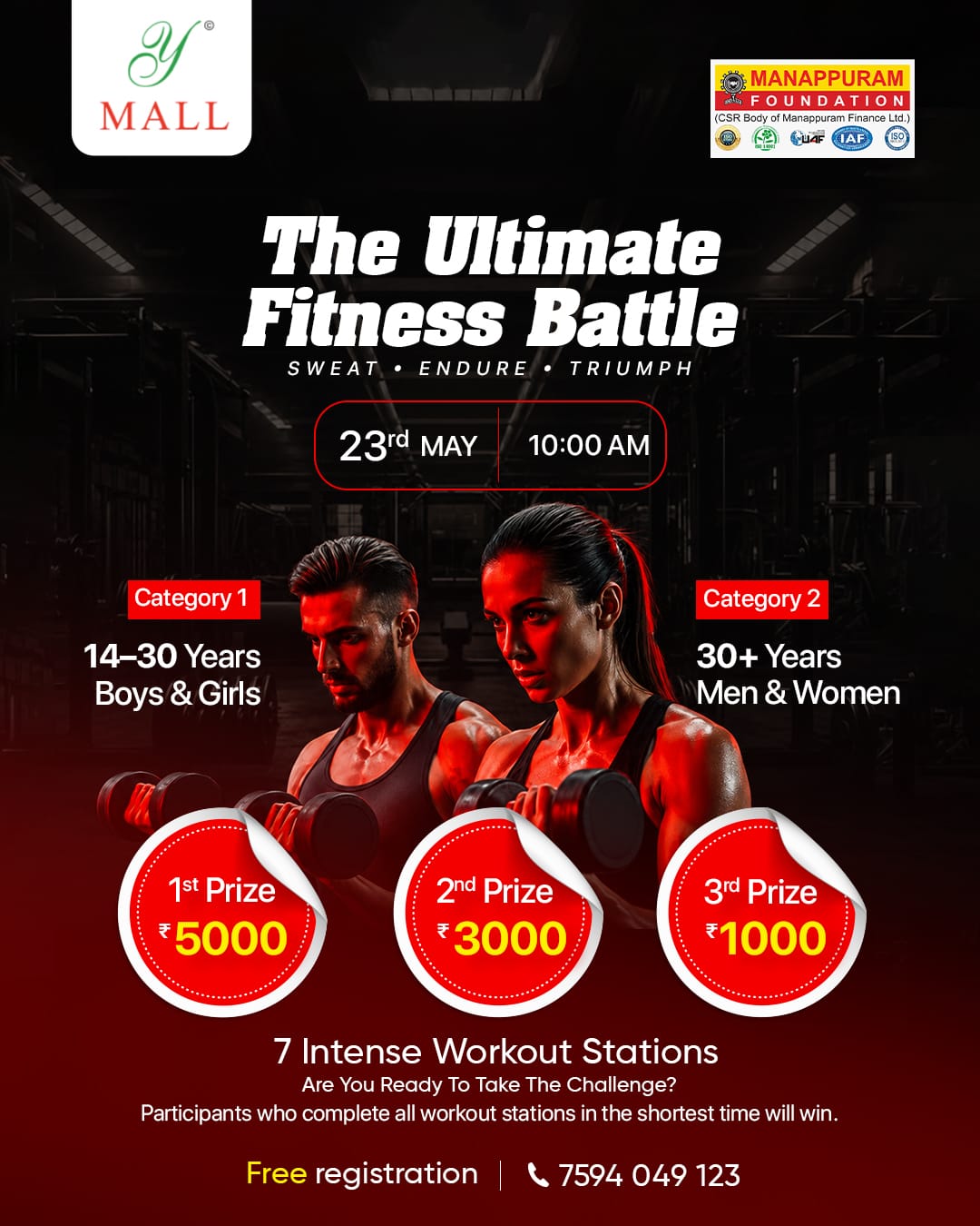 The Ultimate Fitness Battle | Y Mall, Triprayar