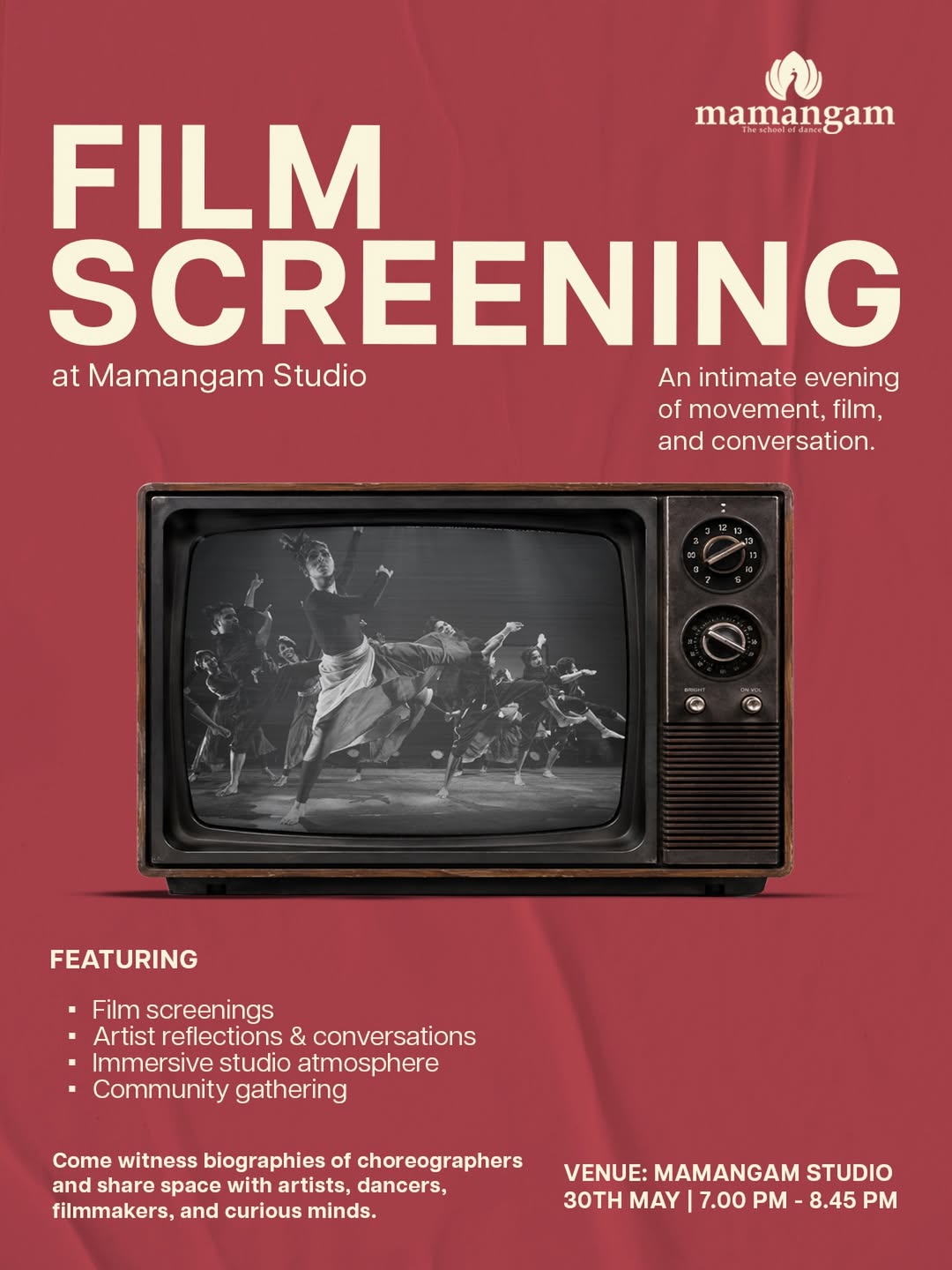 Film Screening Evening -  | Mamangam Dance Company Studio