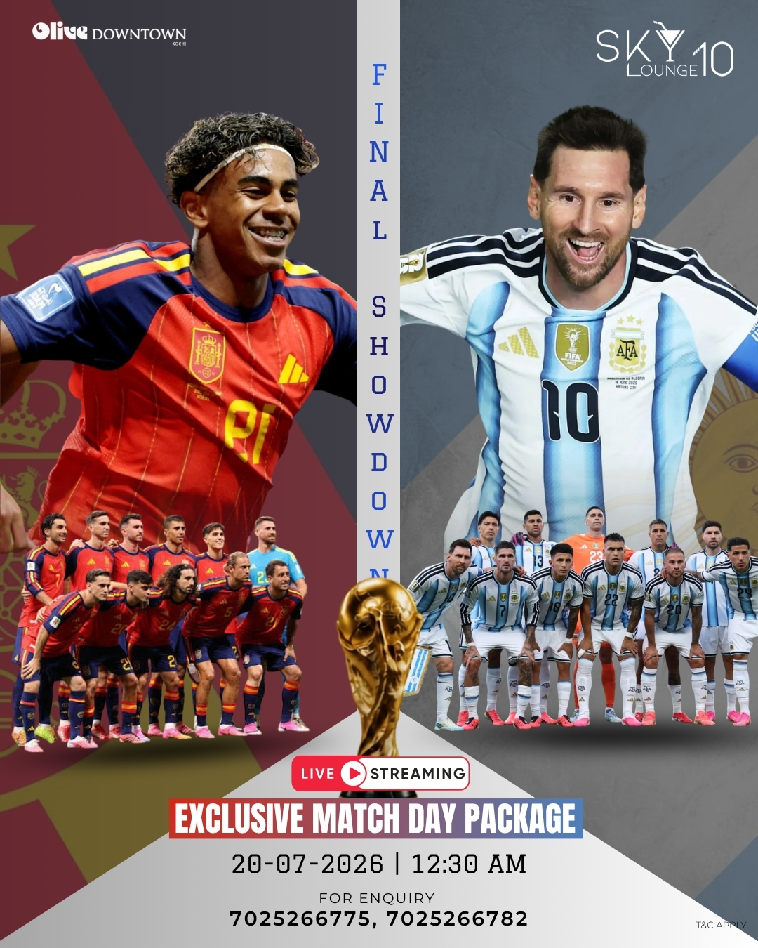 FIFA World Cup Final Live Match Screening | Sky Lounge 10, Olive Downtown Kochi