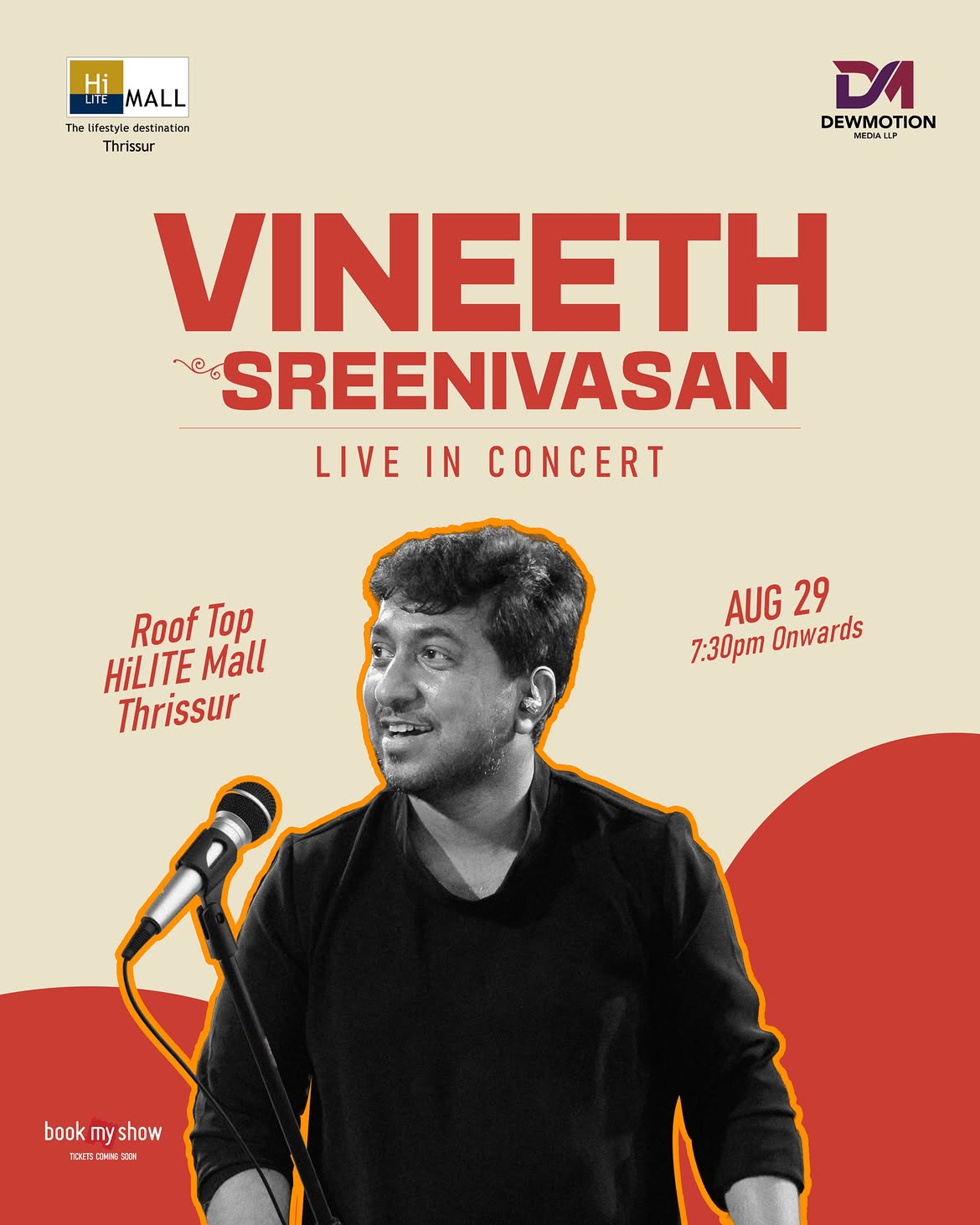 Vineeth Sreenivasan Live in Concert | HiLITE Mall Rooftop, Thrissur