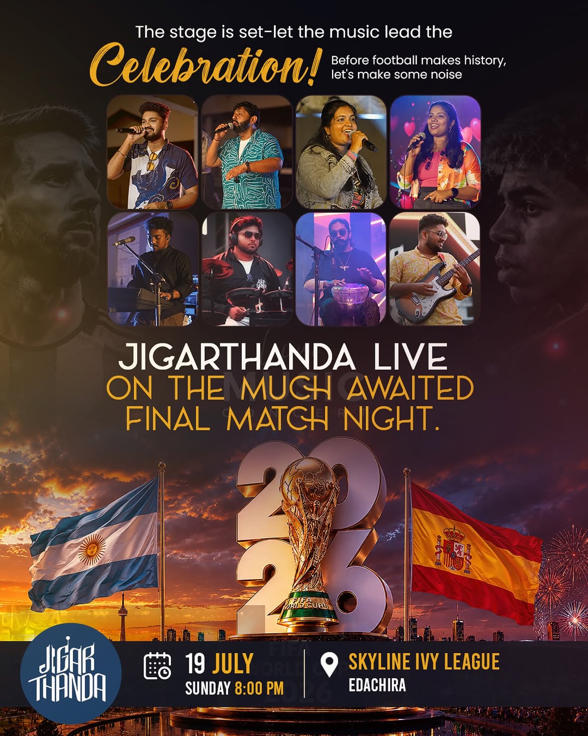 Final Match Night | Jigarthanda Live | Skyline Ivy League, Edachira