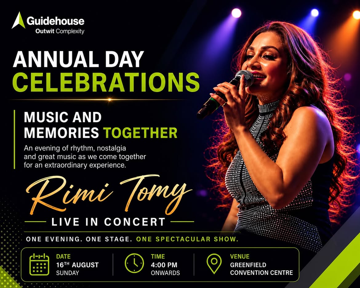 Guidehouse Annual Day Celebrations Ft. Rimi Tomy | Greenfield Convention Centre