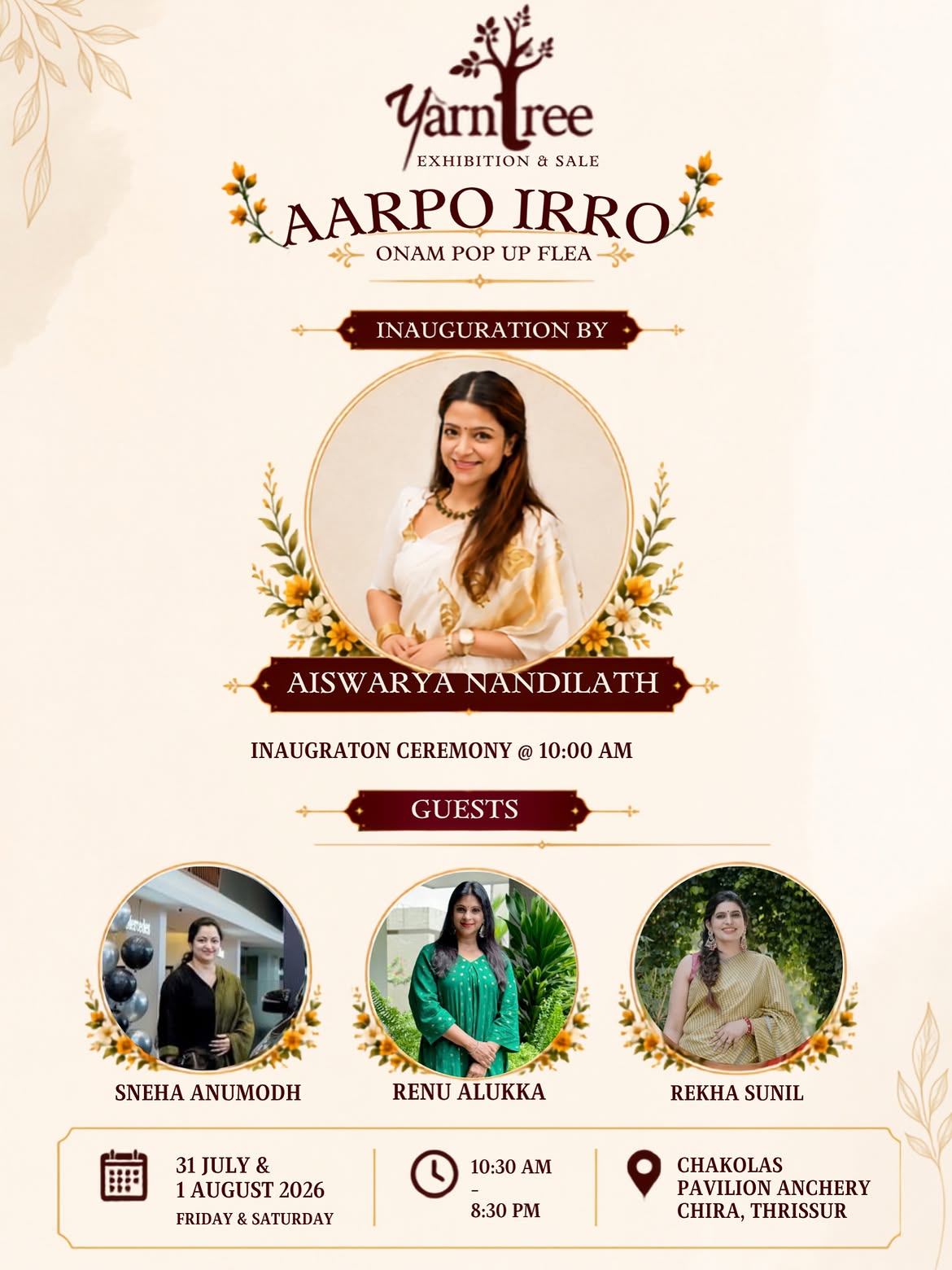 Aarpo Irro – Onam Pop Up Flea | Chakolas Pavilion, Anchery Chira, Thrissur