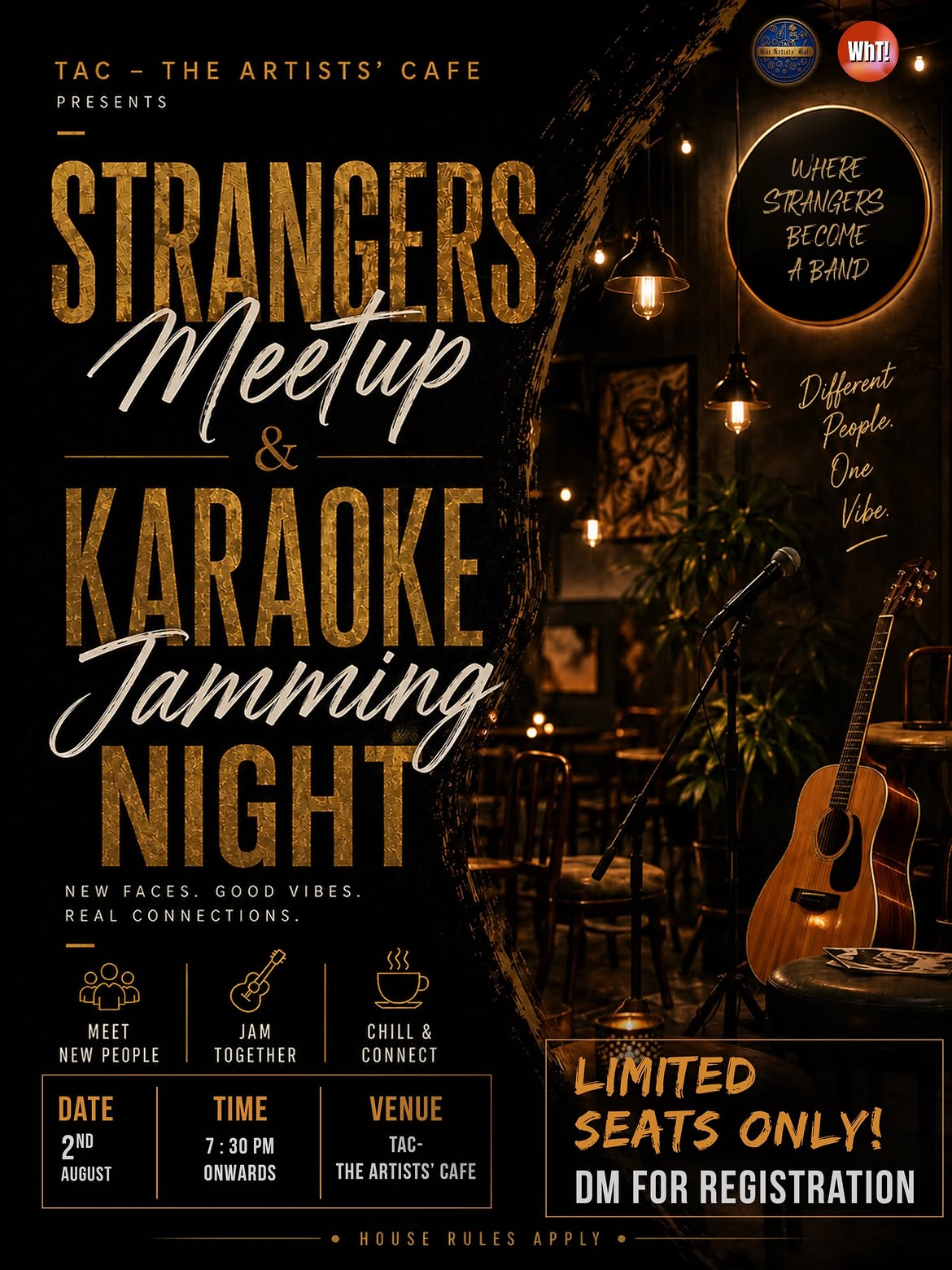 Strangers Meetup & Karaoke Jamming Night | TAC – The Artists' Cafe, Enchackal, Trivandrum