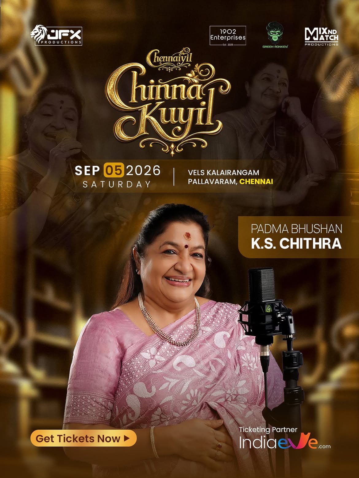 Chennaiyil Chinna Kuyil - K. S. Chithra Live | Vels Kalairangam, Pallavaram, Chennai