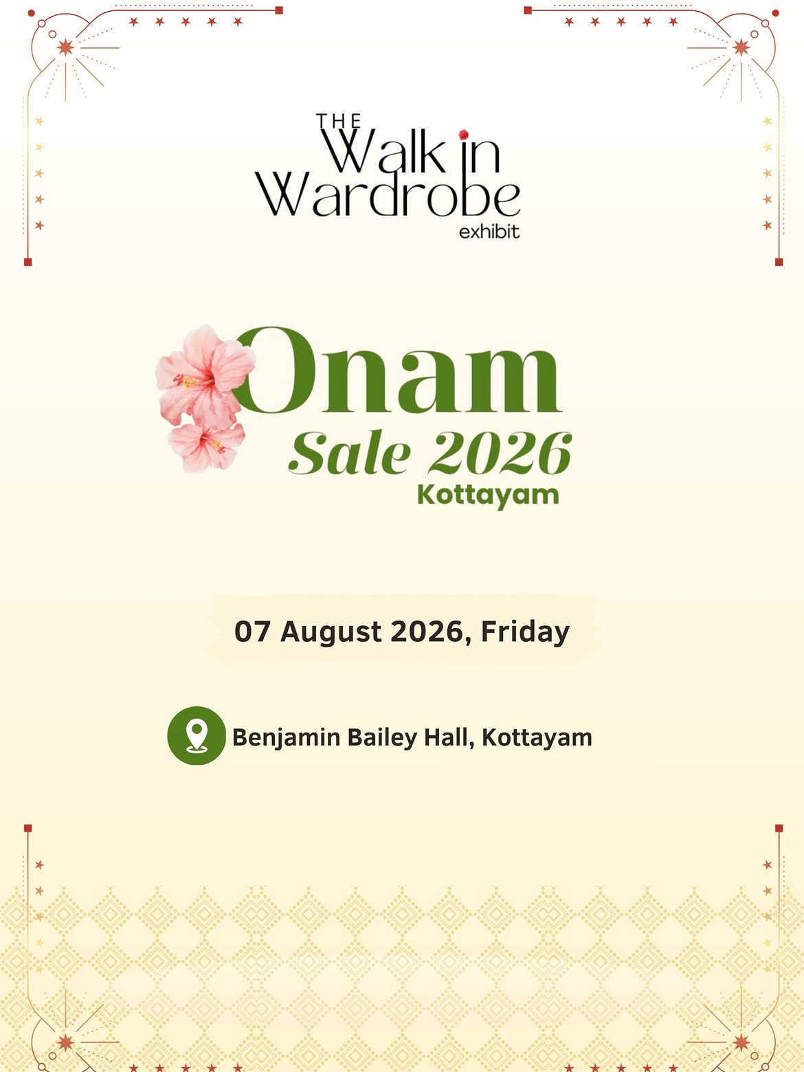 The Walk in Wardrobe Onam Sale 2026 | Benjamin Bailey Hall, Kottayam