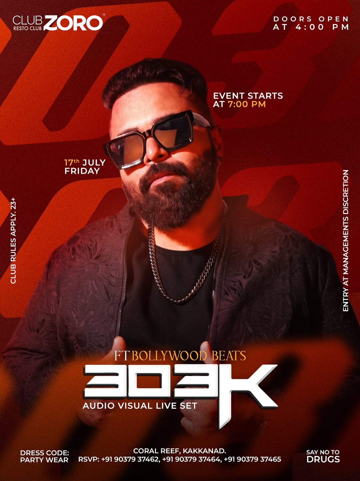 Bollywood Beats Ft. DJ 303K | Audio Visual Live Set | Coral Reef, Kakkanad, Kochi