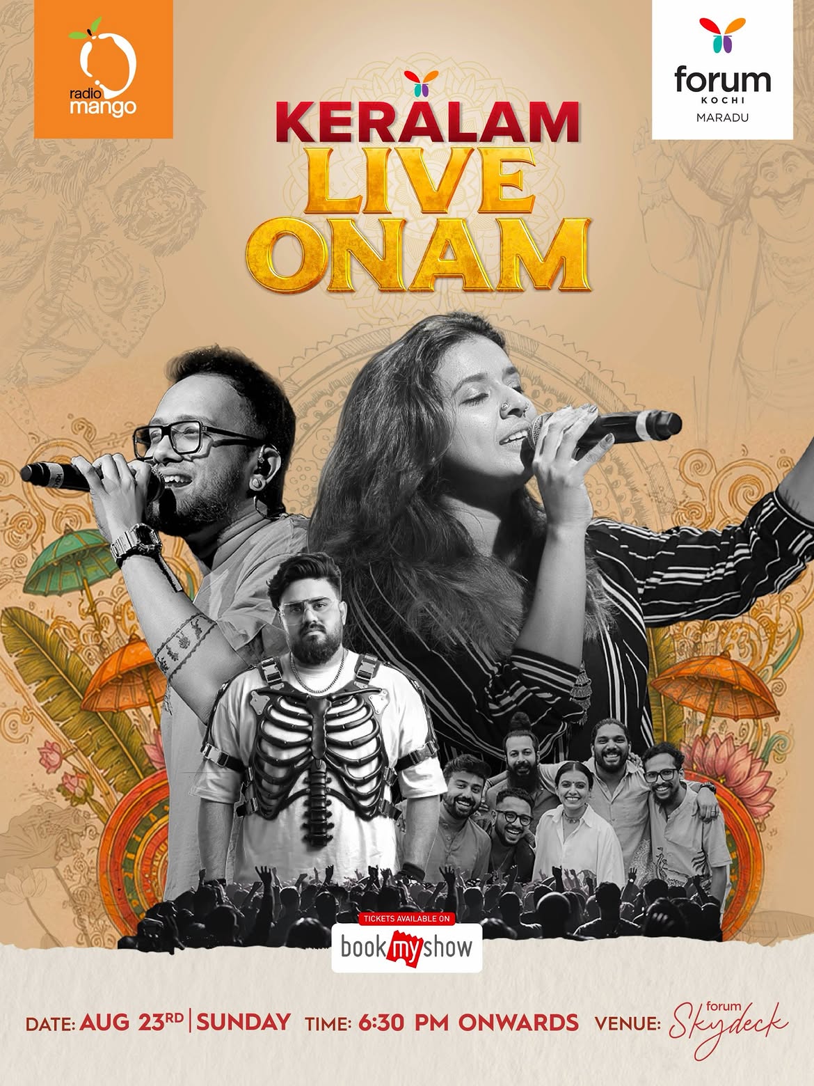 Keralam Live Onam by Sithara Krishnakumar, Sachin Warrier & DJ68 | Forum Mall, Kochi