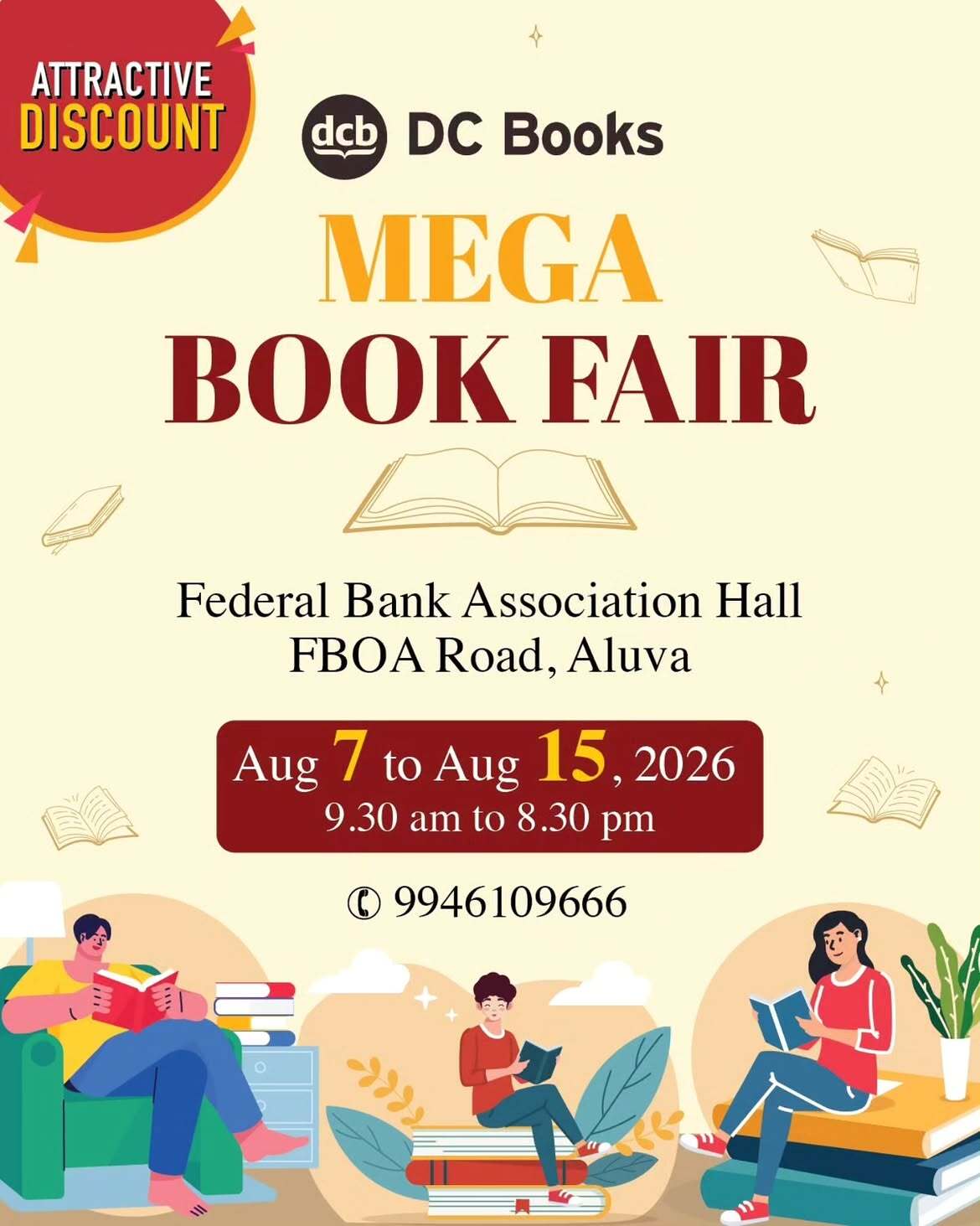 DC Books Mega Book Fair | Federal Bank Officers’ Association Educational Society FBOA Auditorium, Aluva