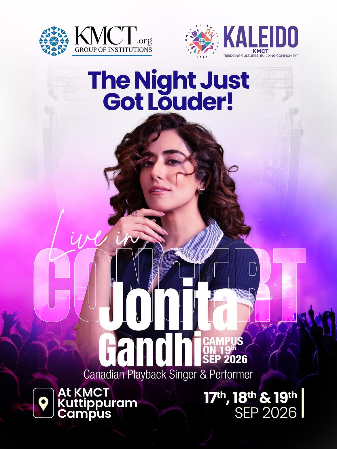 Jonita Gandhi Live at KMCT Kuttippuram Campus | Kaleido KMCT 2026