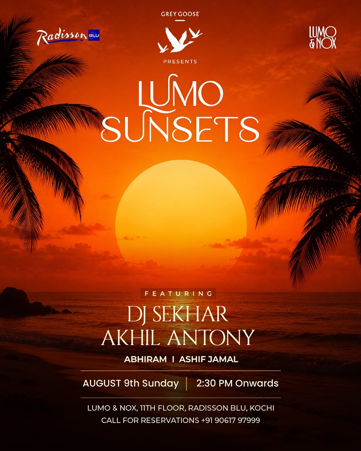 Lumo Sunsets by DJ Sekhar Akhil Antony | LUMO & NOX, Radisson Blu, Kochi
