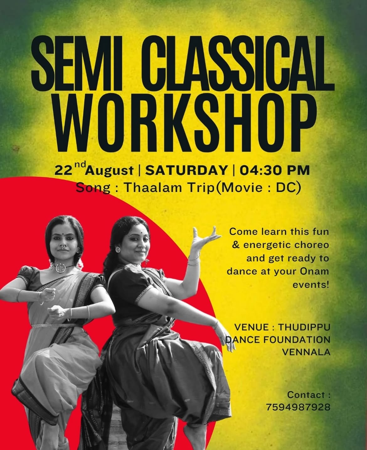 Semi Classical Workshop | Thaalam Trip from DC | Thudippu Dance Foundation, Vennala, Kochi