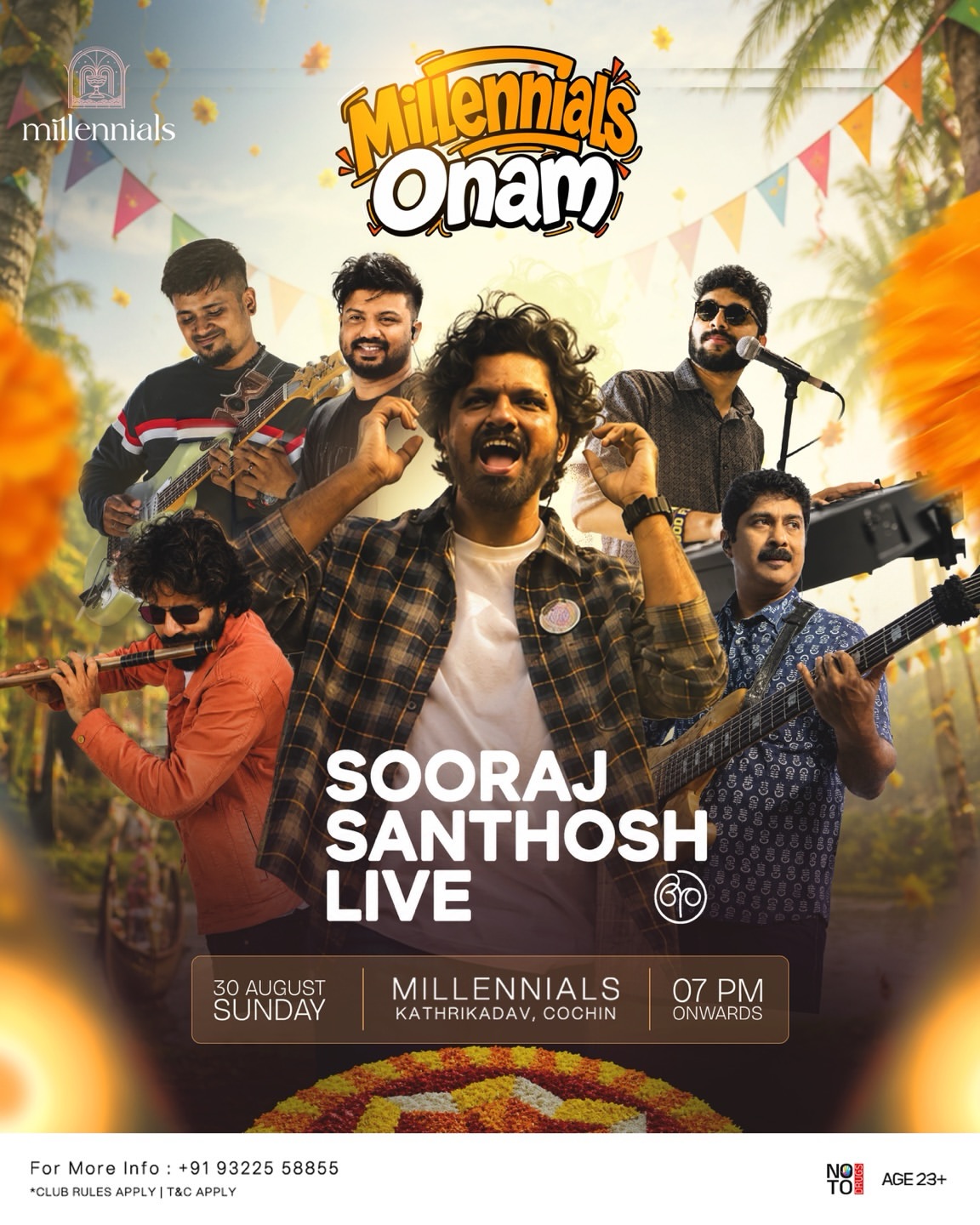 Millennials Onam Ft. Sooraj Santhosh Live | Millennials, Kathrikadavu, Cochin