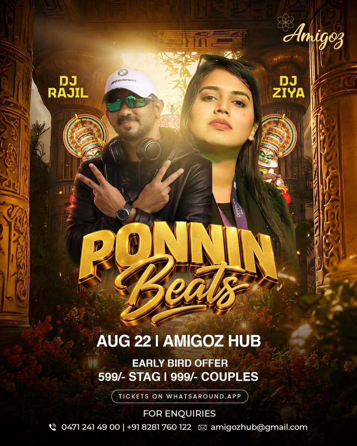 Ponnin Beats ft. DJ Ziya & DJ Rajil | Amigoz Hub