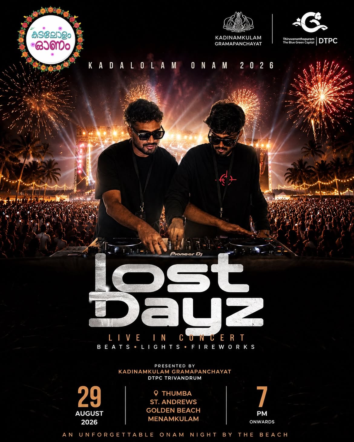 KADALOLAM ONAM 2026 Ft. lost dayz | Thumba St. Andrews Golden Beach, Menamkulam, Trivandrum