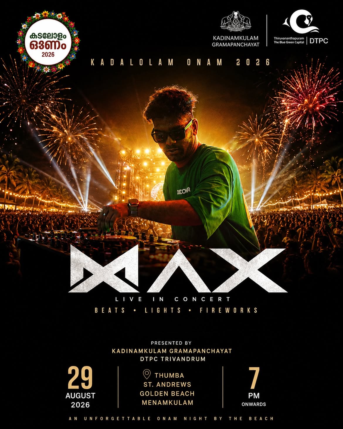 KADALOLAM ONAM 2026 Ft. DJ MAXX | Thumba St. Andrews Golden Beach, Menamkulam, Trivandrum
