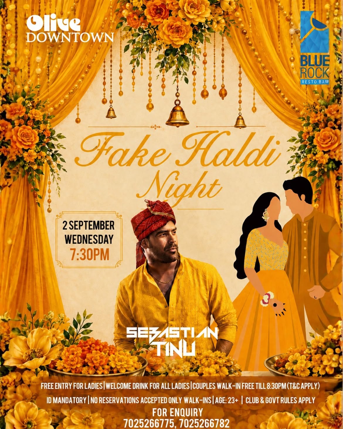 Fake Haldi Night | Ft. Sebastian Tinu | Blue Rock Resto Bar, Olive Downtown Kochi