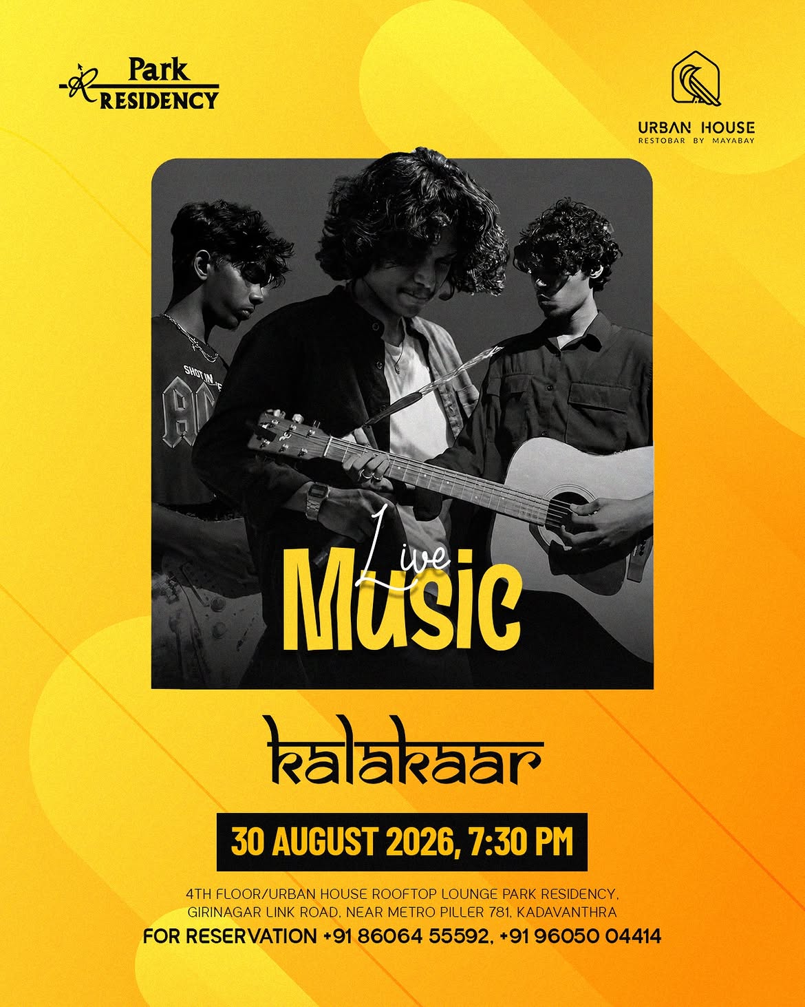 Kalakaar Live Music | Urban House, Park Residency, Kadavanthra, Kochi
