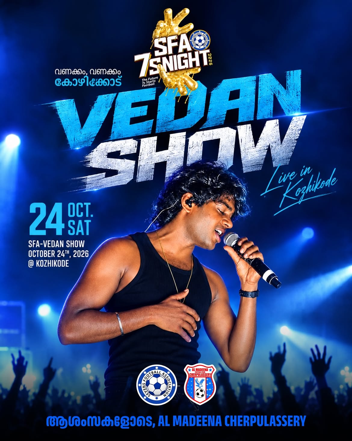 SFA 7s Night 2026 - Vedan Show | Kozhikode Beach, Kozhikode