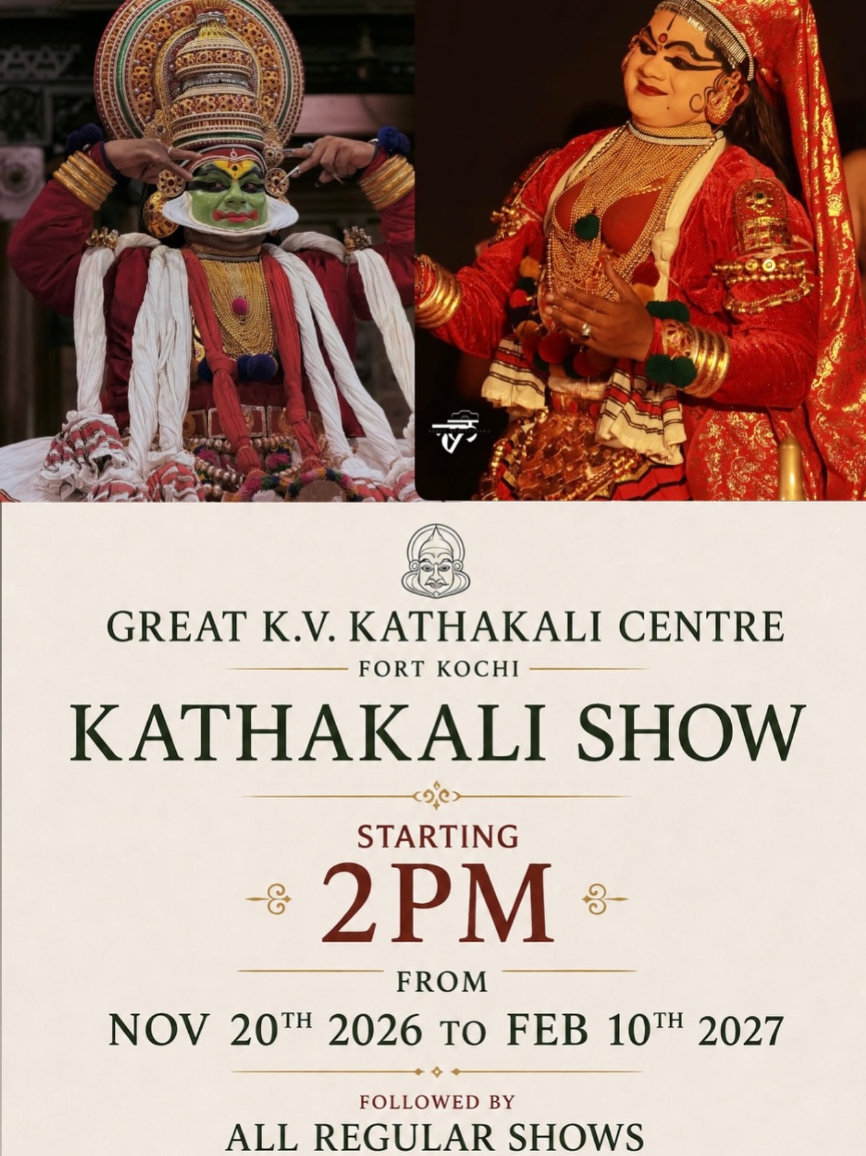 Kathakali Show | Great K.V. Kathakali Centre, Fort Kochi