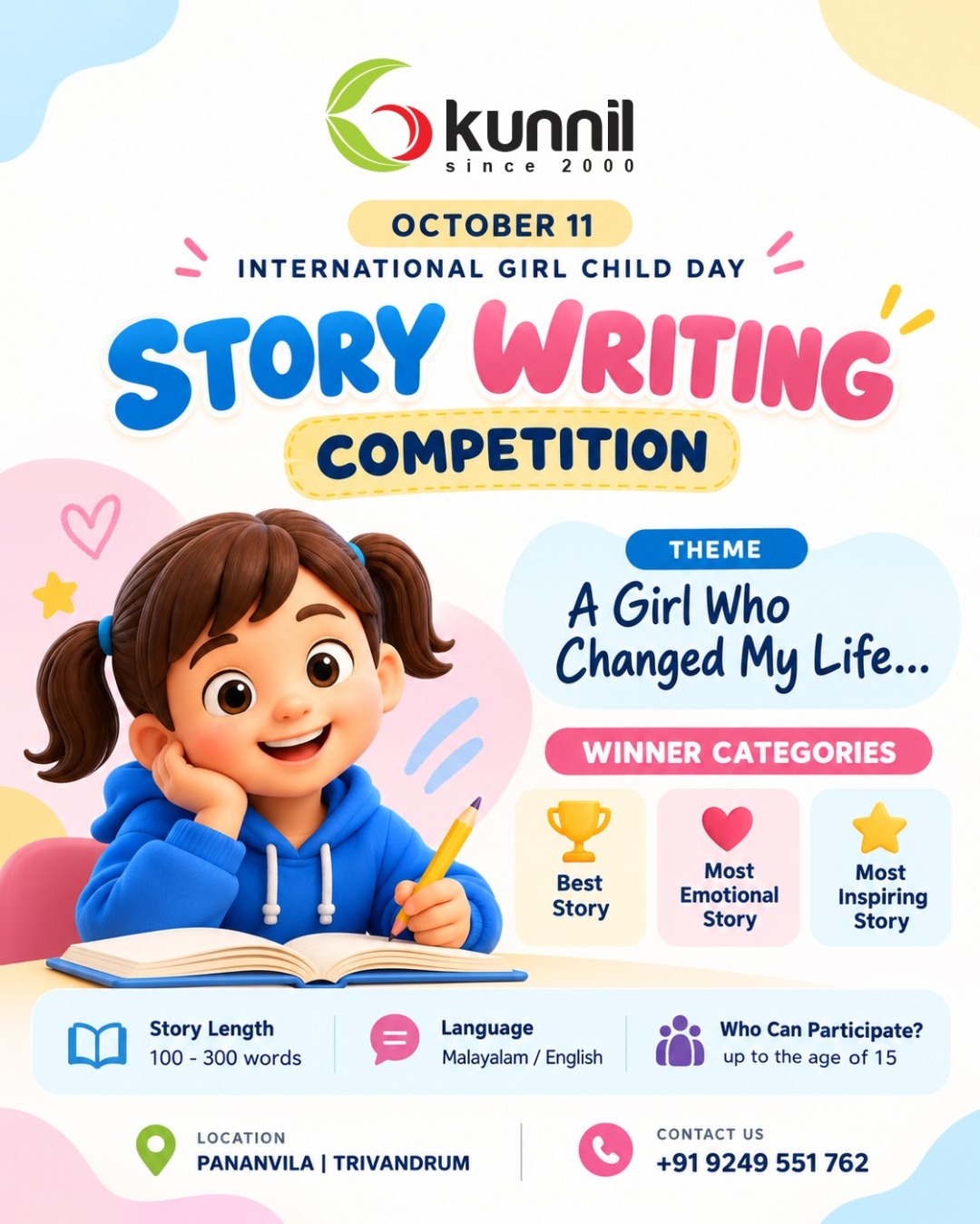 Story Writing Competition | Kunnil Hypermart, Pananvila, Thiruvananthapuram