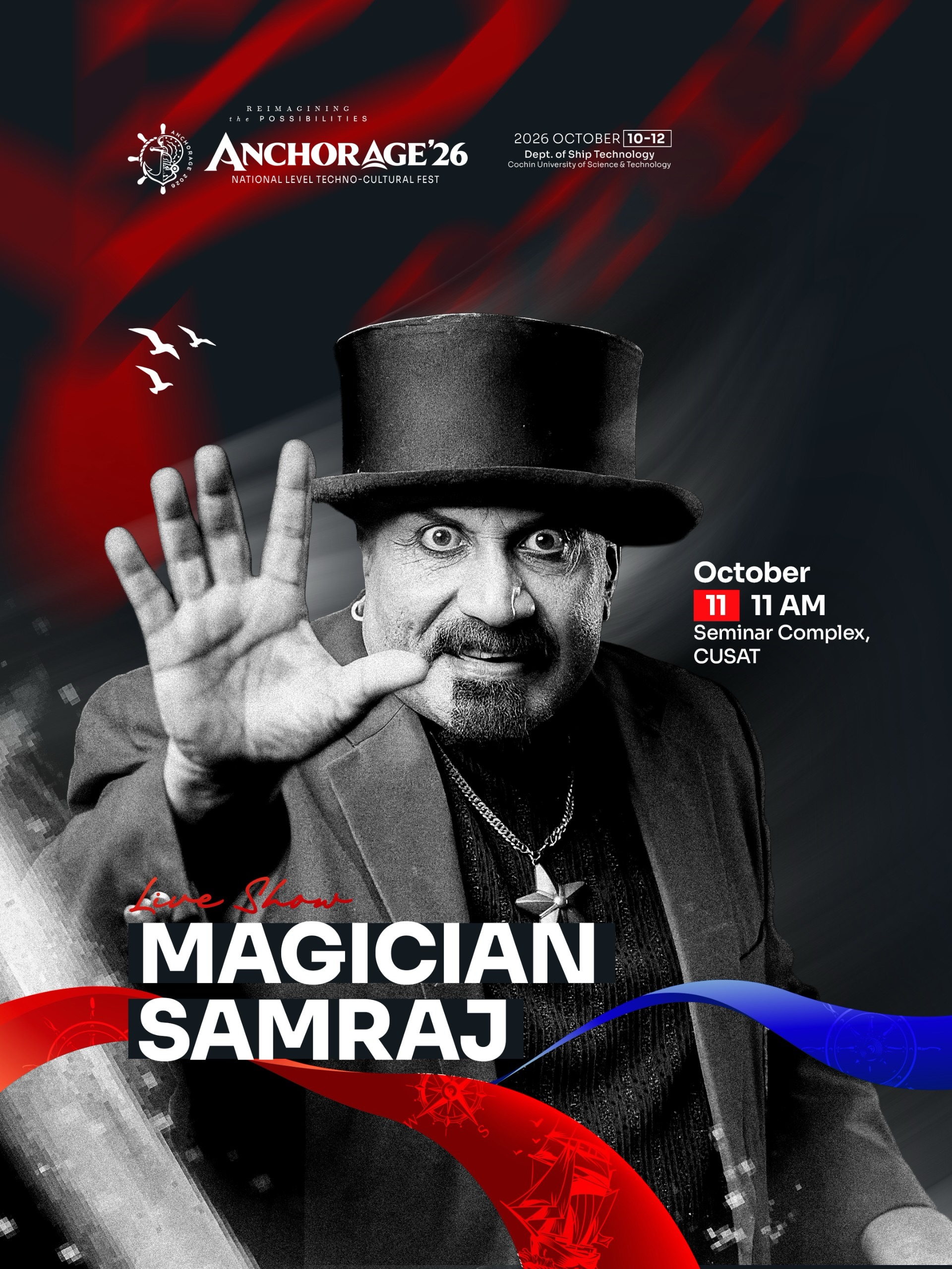 Magician Samraj Live Show at CUSAT, Kochi | ANCHORAGE'26