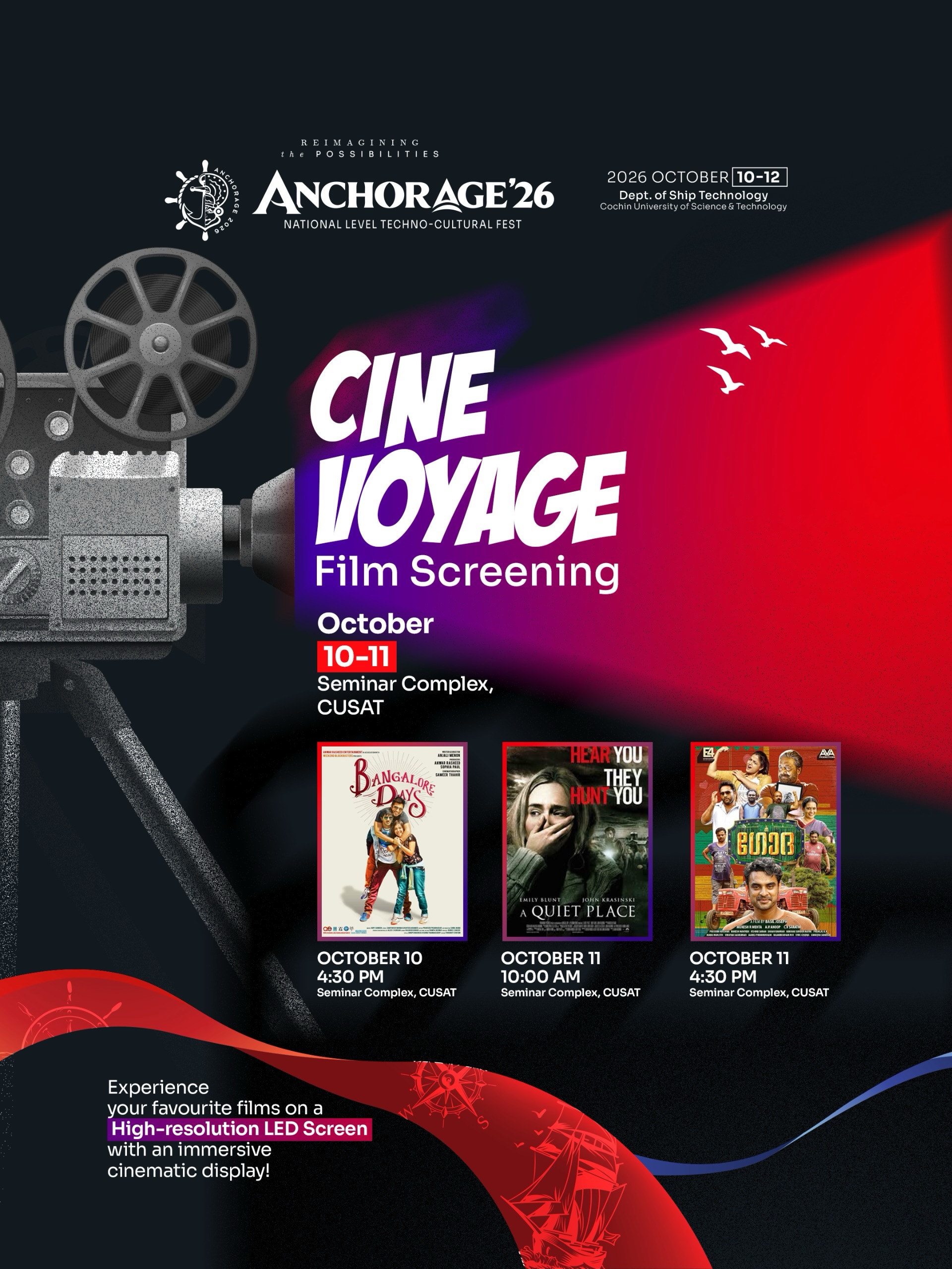 CINE VOYAGE Film Screening | Seminar Complex, CUSAT, Kochi