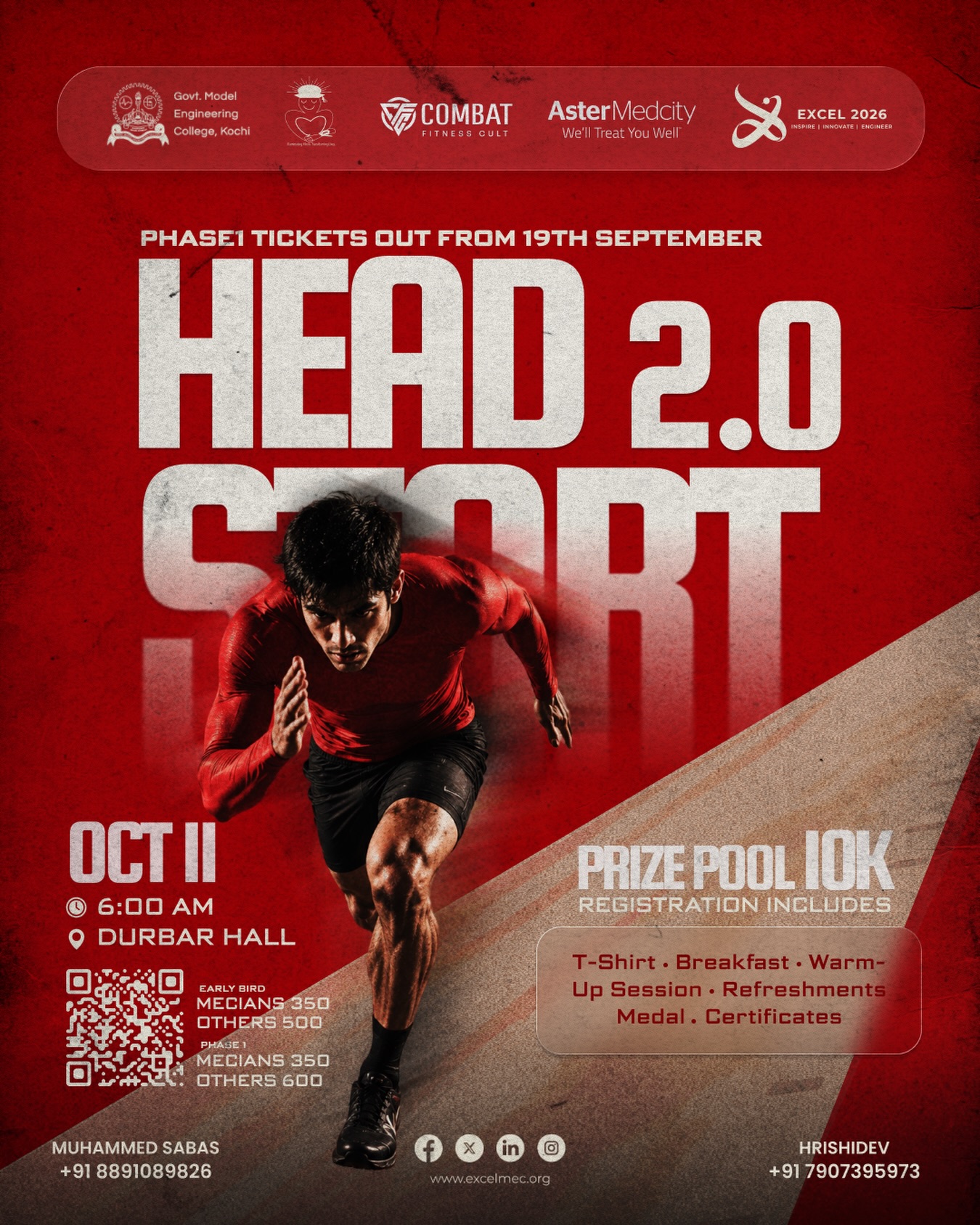 HEADSTART 2.0 – 10KM Mini Marathon | Durbar Hall, Kochi