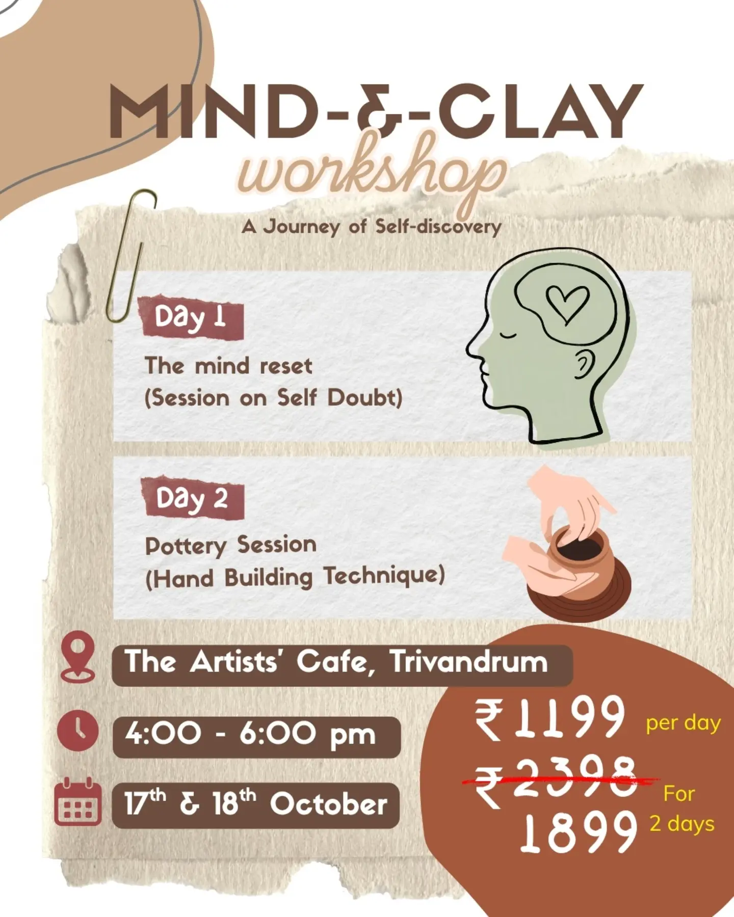 MIND-&-CLAY Workshop | The Artists' Cafe, Trivandrum