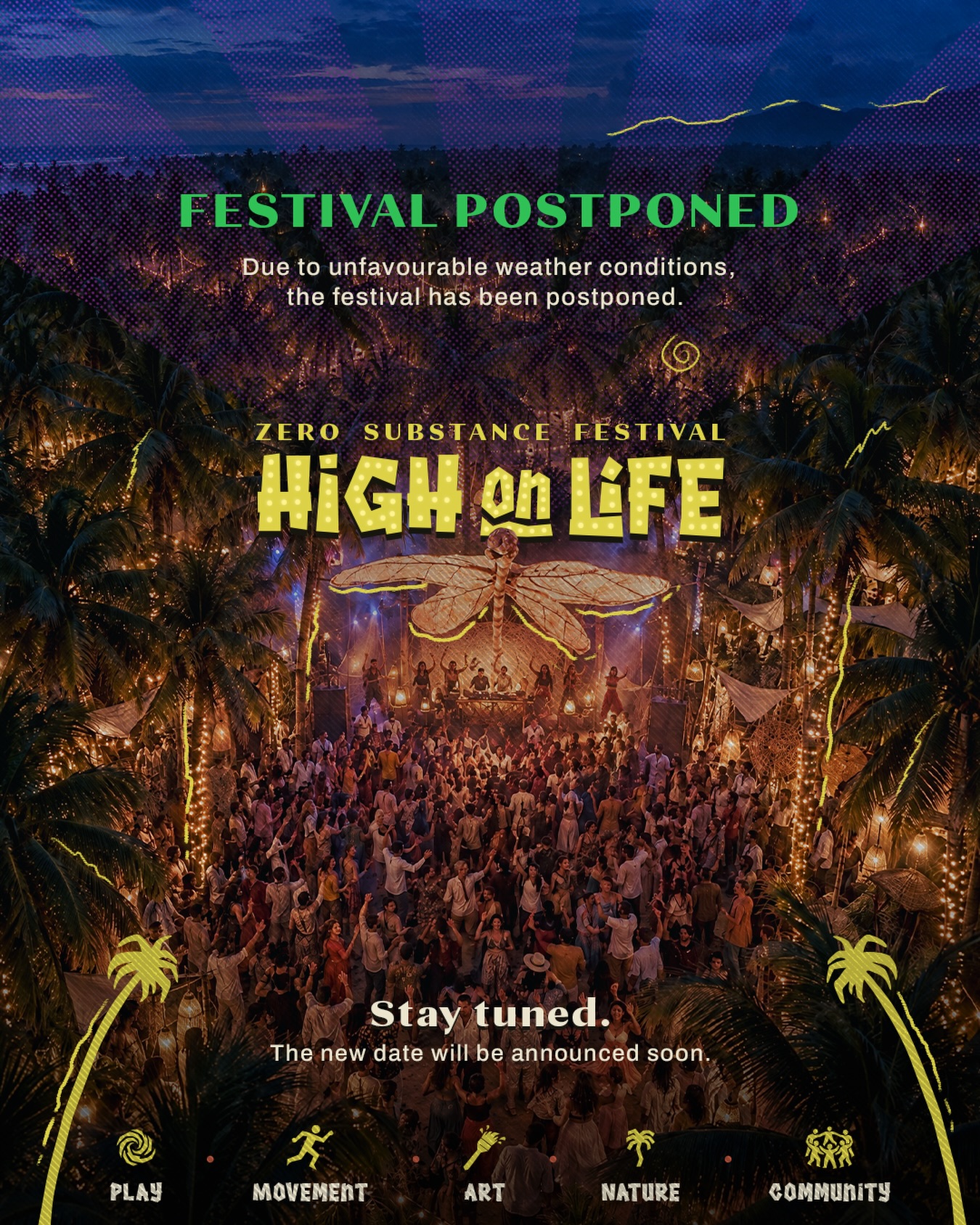 HIGH ON LIFE – A 3-Day Zero Substance Festival | Coconest Eco Village, Pollachi, Tamil Nadu