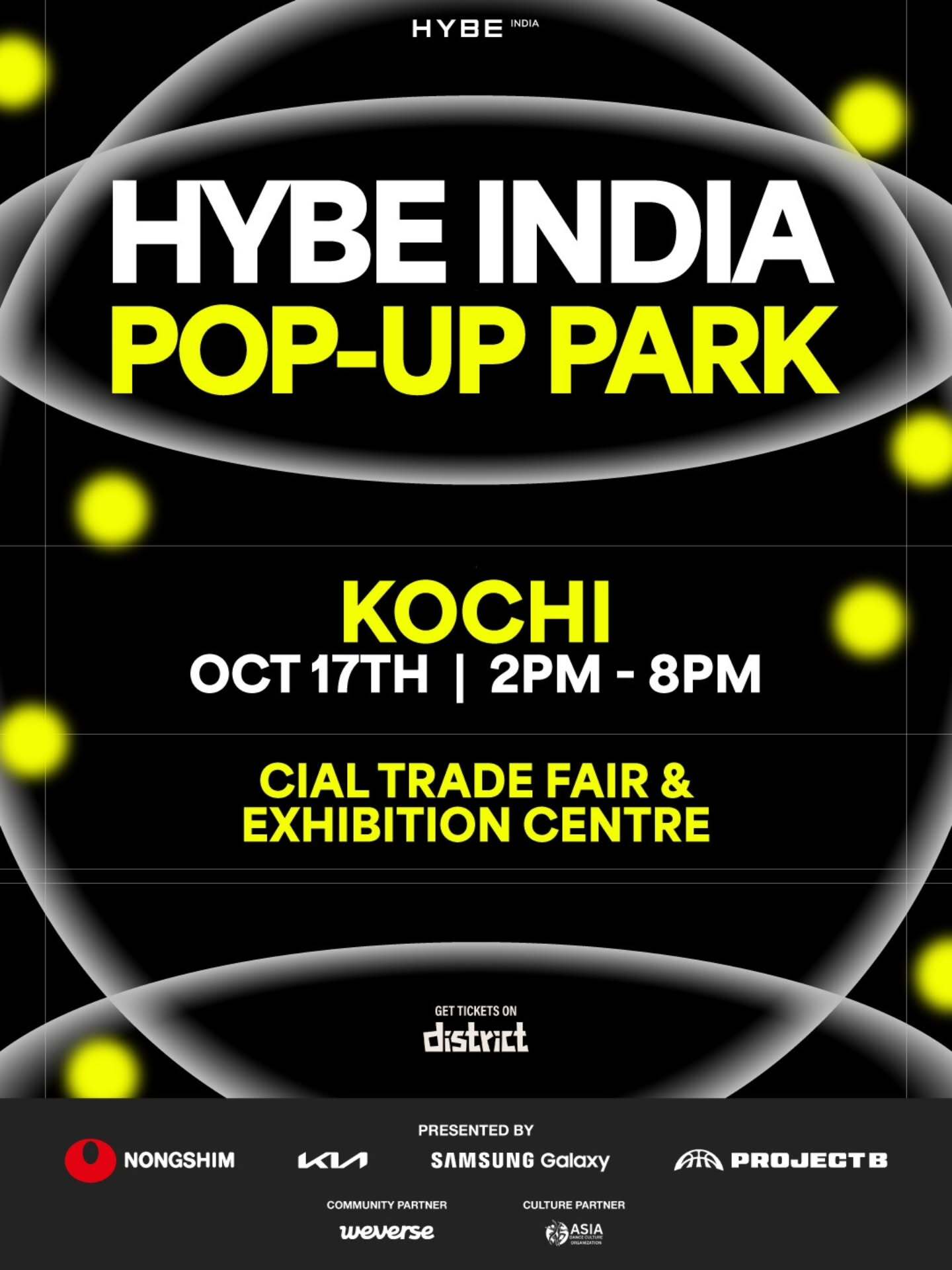 HYBE India Pop-Up Park | CIAL Trade Fair & Exhibition Centre, Kochi