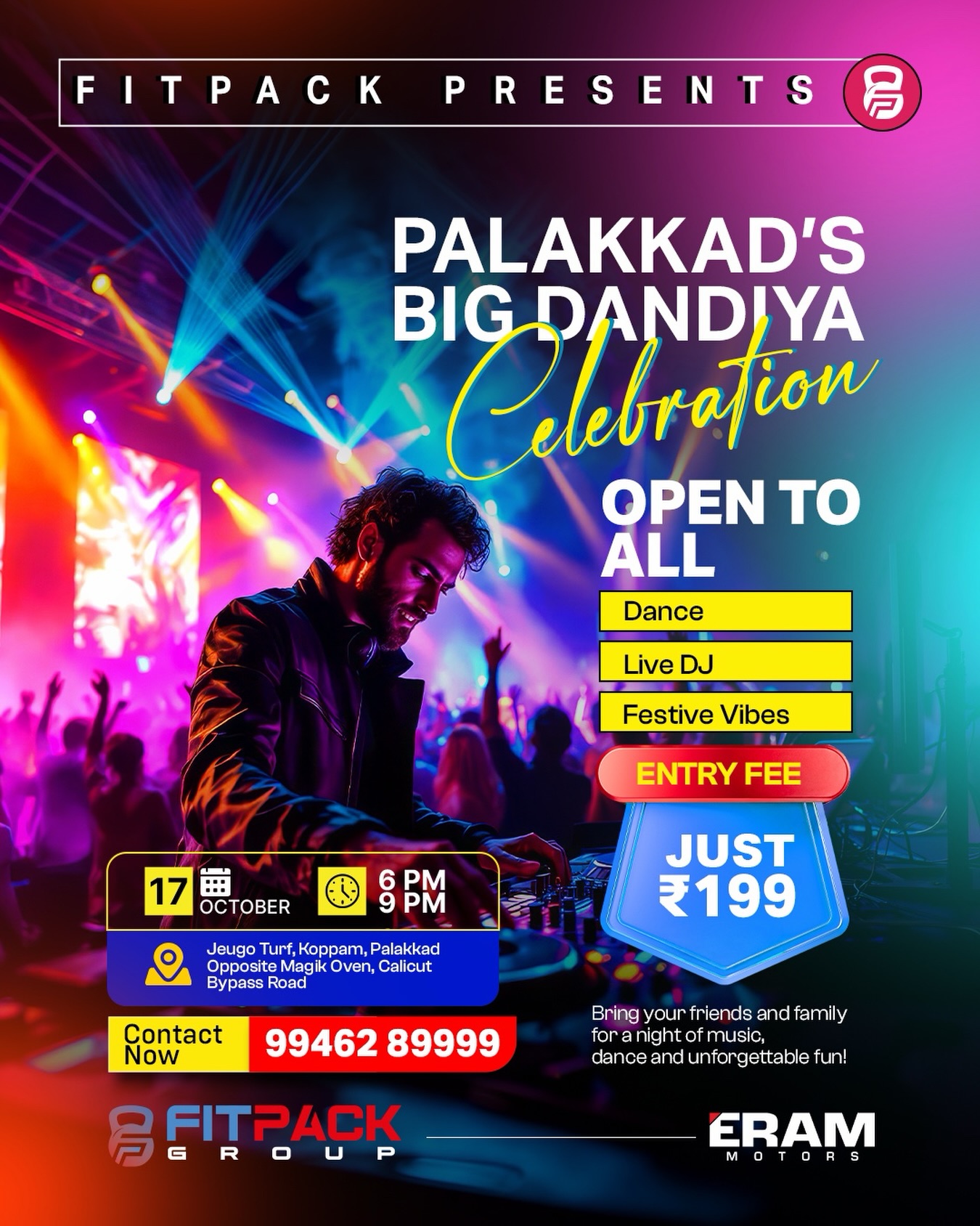FITPACK DANDIYA NIGHT 2026 | Jeugo Turf, Koppam, Palakkad