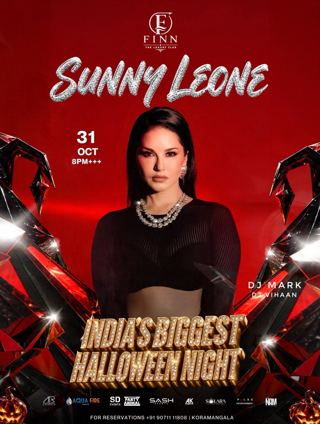 Sunny Leone Live at FINN – The Luxury Club, Koramangala, Bengaluru | India's Biggest Halloween Night